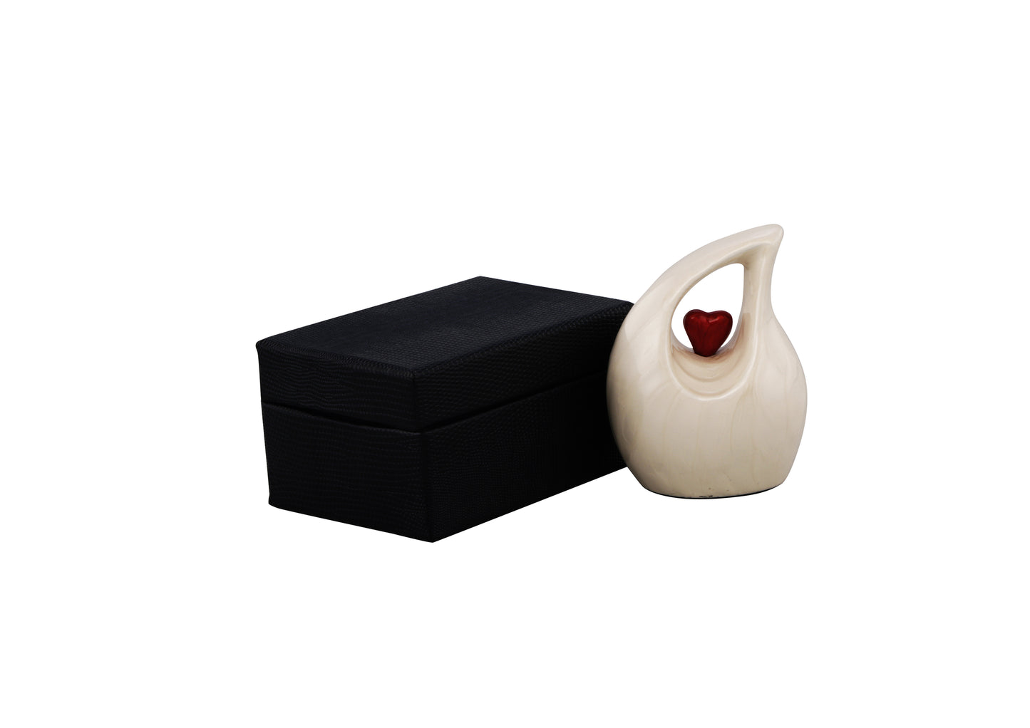 Urns of dignity keepsake Cremation Urn for Human Ashes – Keepsake Urn for Funeral, Columbarium or Home, Cremation Urns for Human Ashes. (White Red KS1)