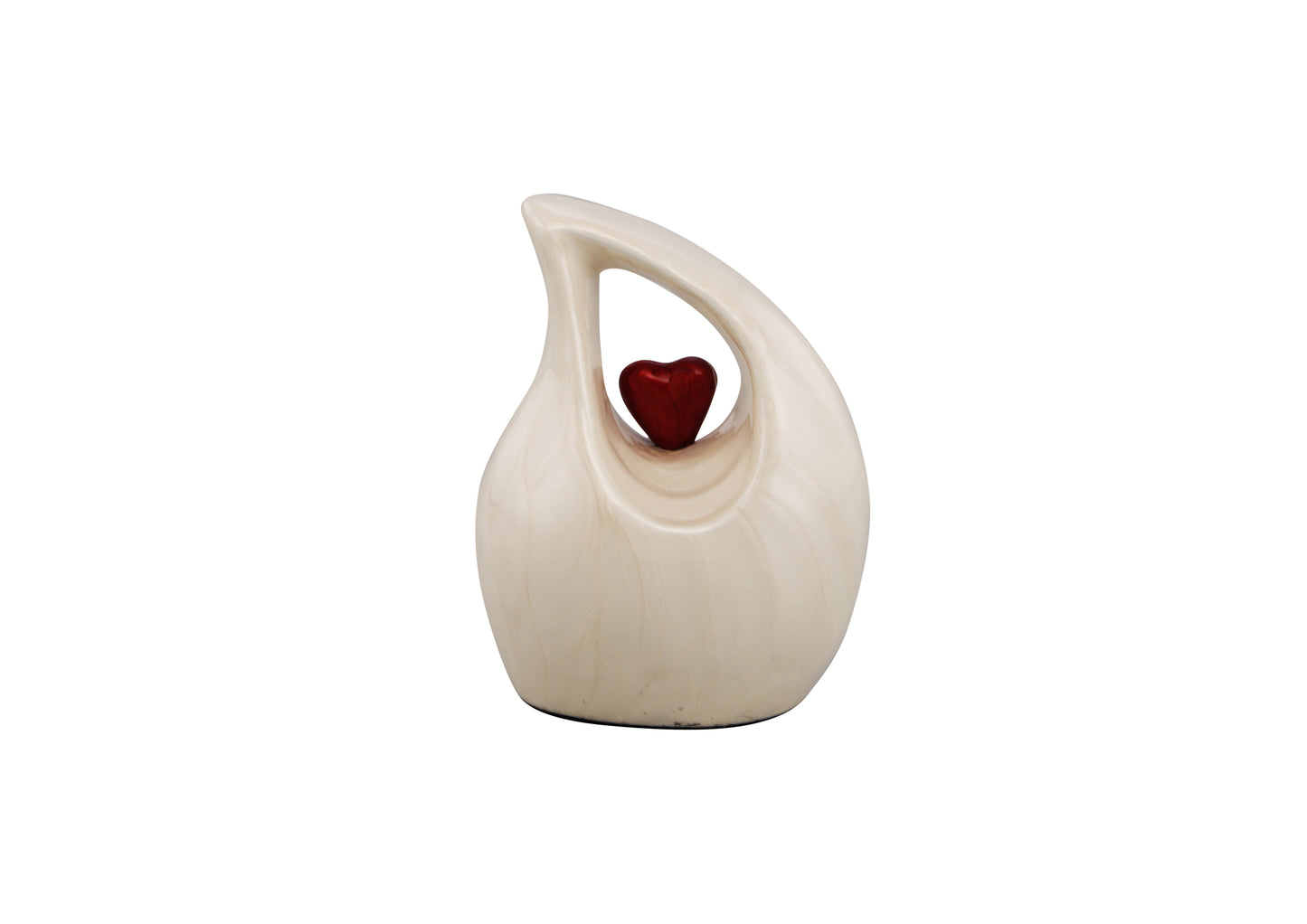 Urns of dignity keepsake Cremation Urn for Human Ashes – Keepsake Urn for Funeral, Columbarium or Home, Cremation Urns for Human Ashes. (White Red KS1)