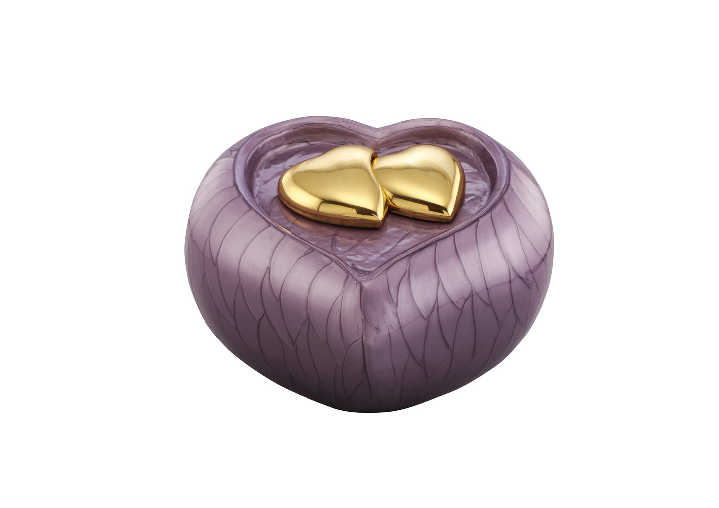 Urns of dignity- Heart of Heaven Urns for Human Ashes URN for Human Ashes, Home, Cremation Urns for Human Ashes Adult 200 Cubic Inches with Velvet Bag(Purple with gold heart)