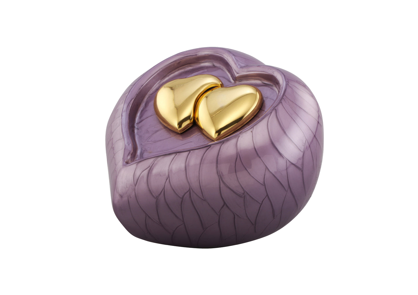 Urns of dignity- Heart of Heaven Urns for Human Ashes URN for Human Ashes, Home, Cremation Urns for Human Ashes Adult 200 Cubic Inches with Velvet Bag(Purple with gold heart)